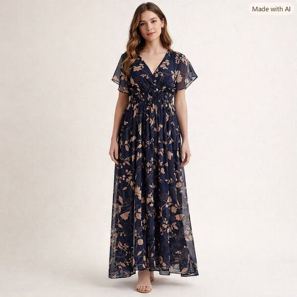 Baltic Born Dresses & Skirts - Baltic Born Lynlee Metallic Maxi Dress Size XL